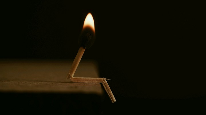 Burning Match Stick