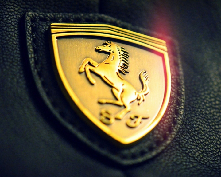 Gold Ferrari Sign