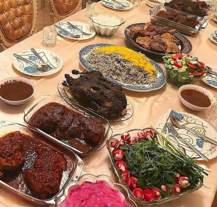 Delicious dinner table