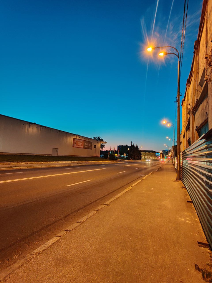 road, lights, twilight