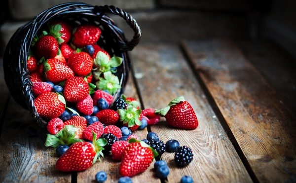 red and fruit