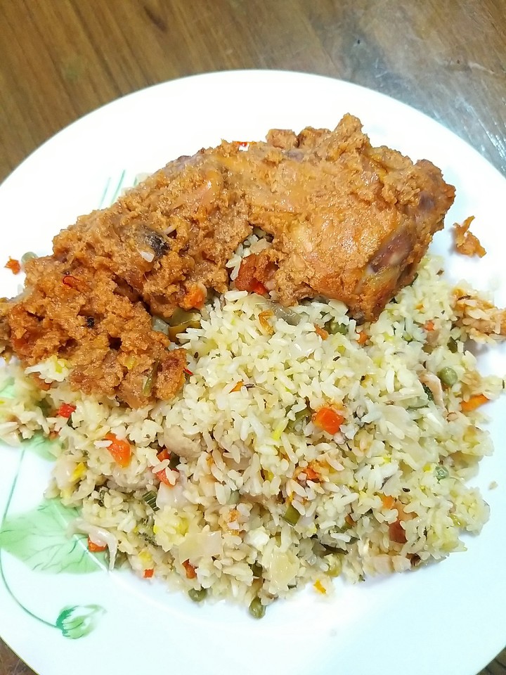 vegetable rice & chicken