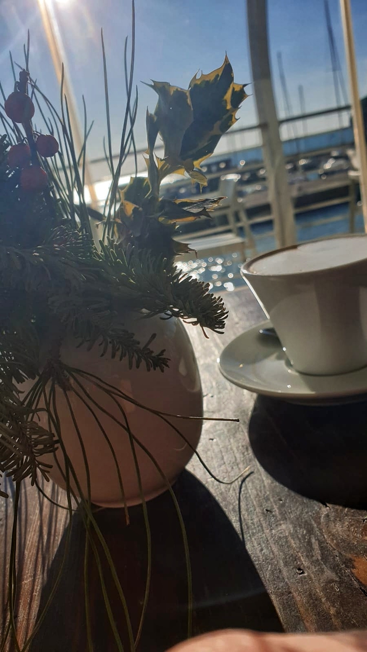 coffe at the sea