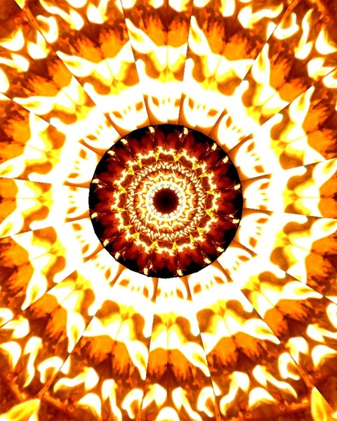 Fire kaleidoscope