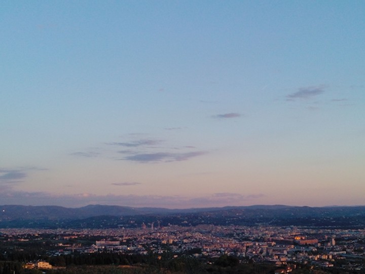 View of Florence at sunset