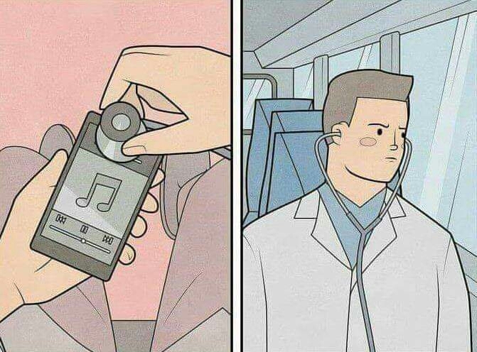 When Doctor listen music