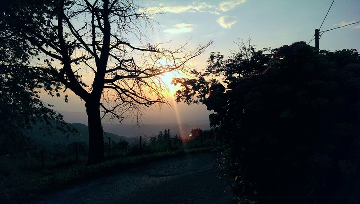 Beautiful mountain sunset