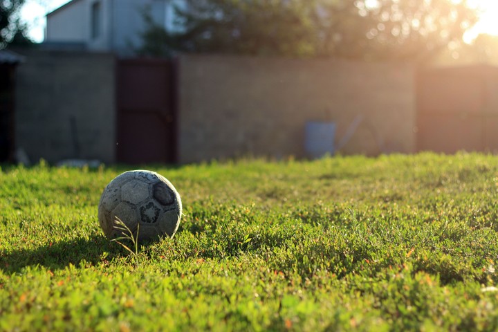 Ball on the grass