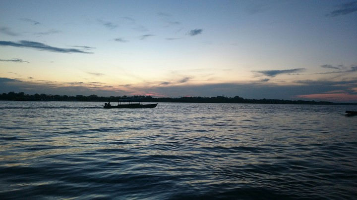 late afternoon in the Amazon river