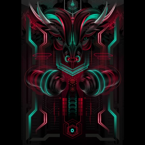 bull face
