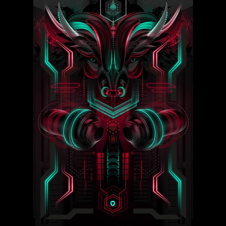 bull face