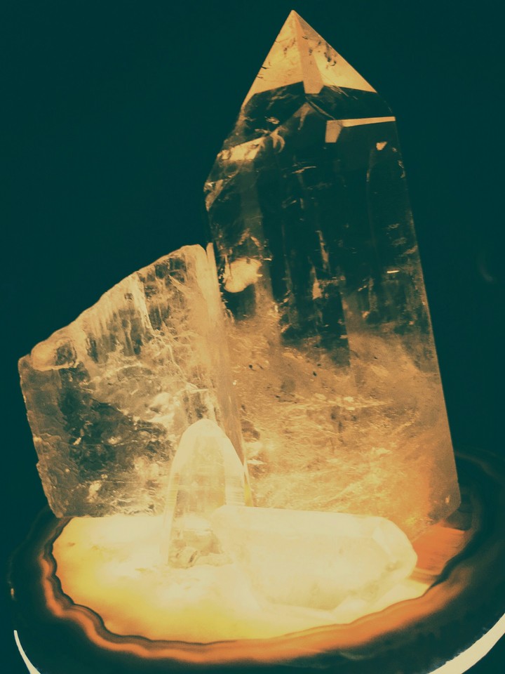 orange crystals