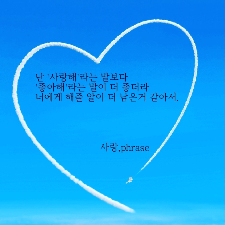 너에게 해주고 싶은말"좋아해"
