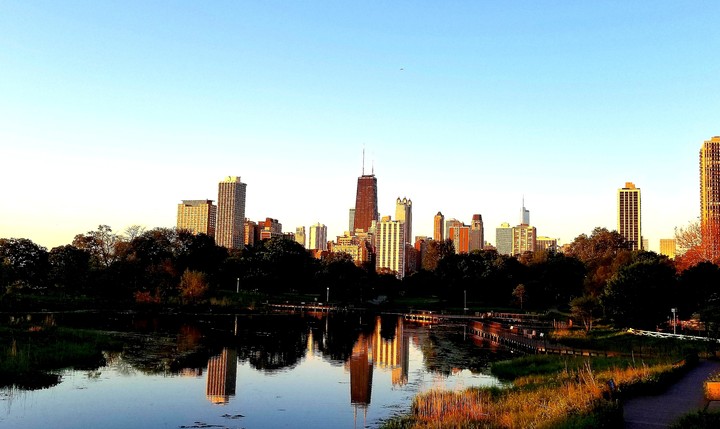 Chicago in the early morning