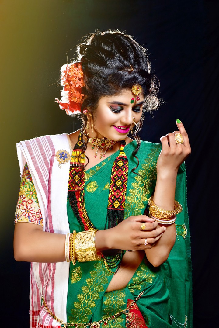 Arsita Kar.  Assamese Bride look. passion photography
