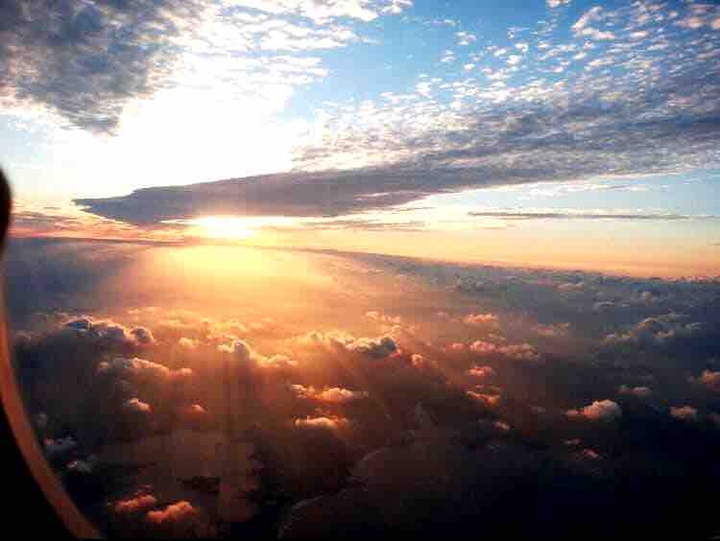 sunset (in airplane)