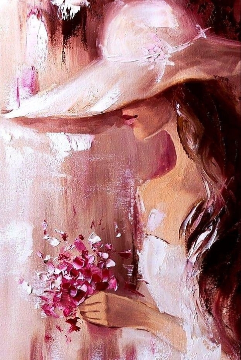 Art, Watercolor_painting, Pink