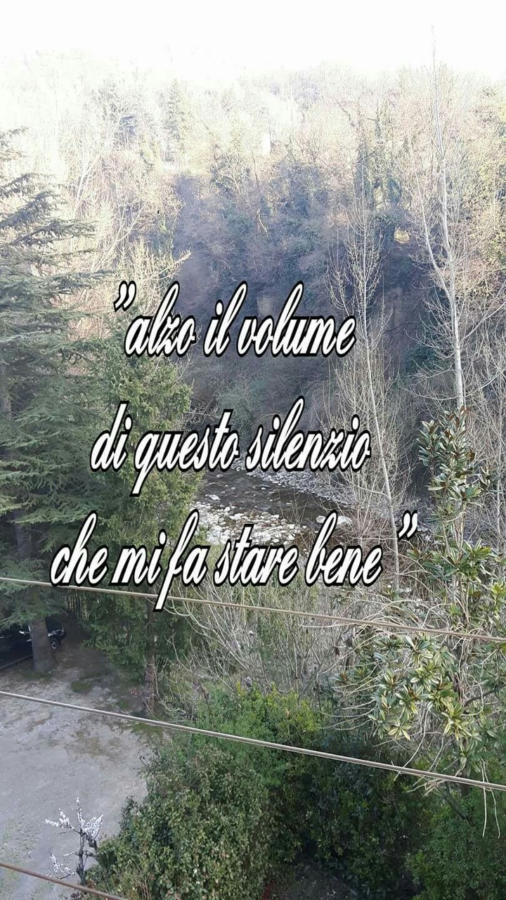 alzo il volume  di  questo silenzio che mi fa stare bene