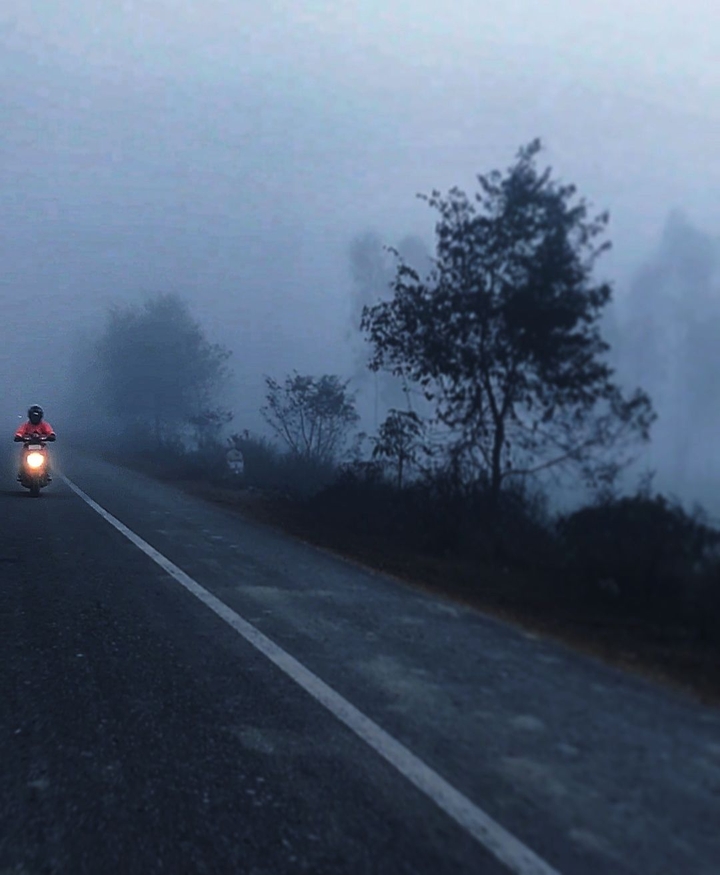 Biking in Foggy weather