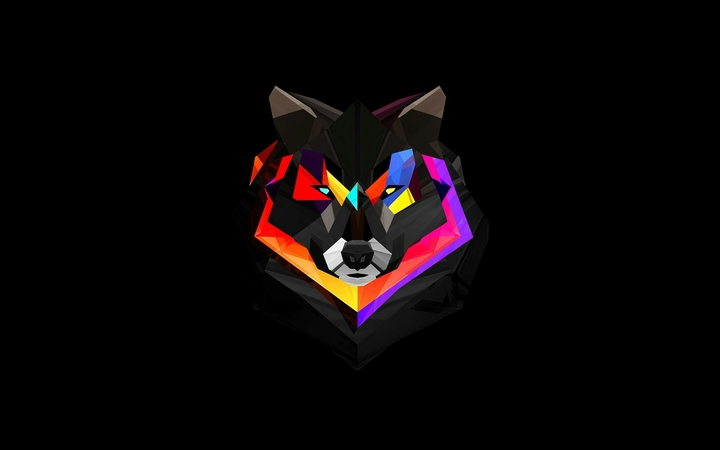 colourful wolf