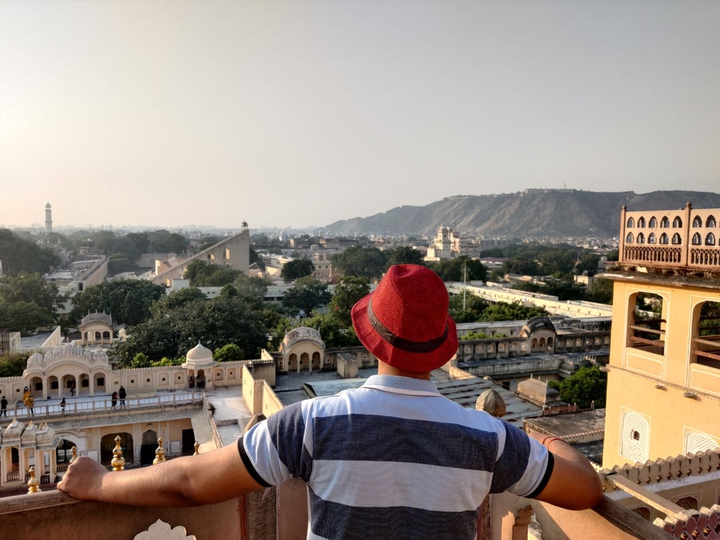 Scenic beauty from top of the majestic Hawa Mahal.