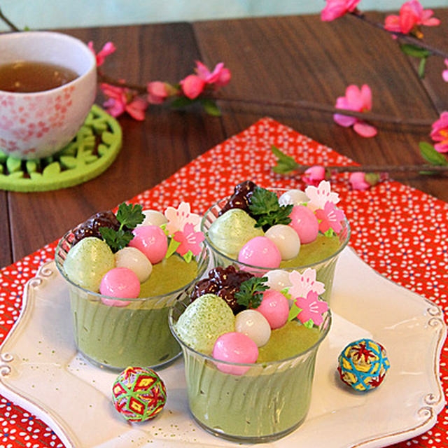 spring matcha & blossom sweets