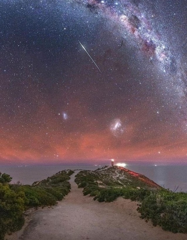 Beautiful starry night view.