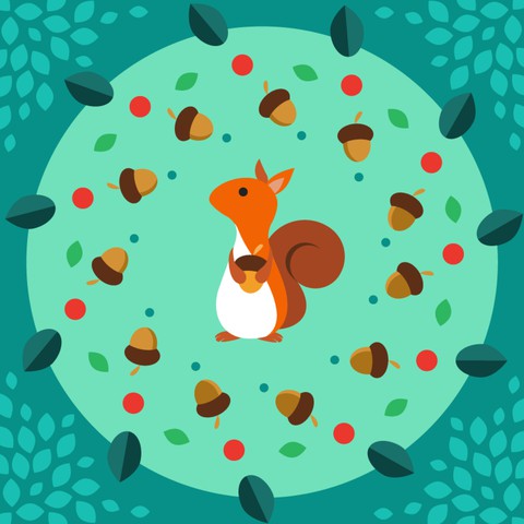 illustration, squirrel Hintergrundbilder