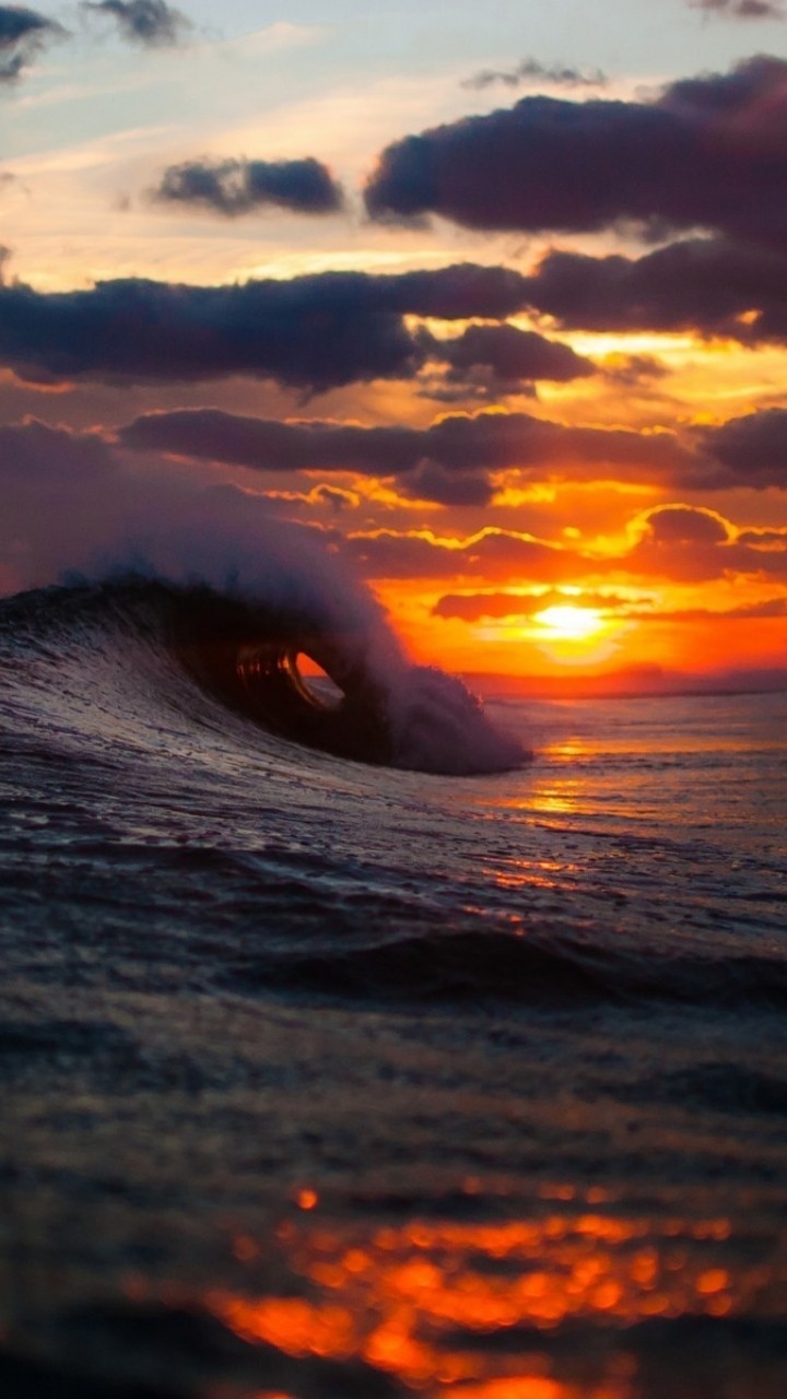 wave sunset