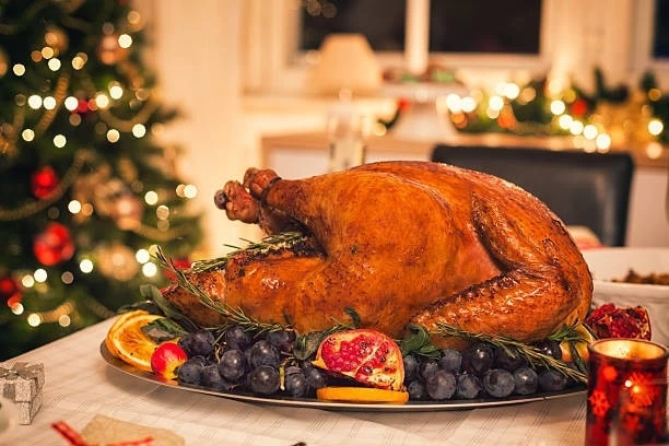 Christmas roasted turkey