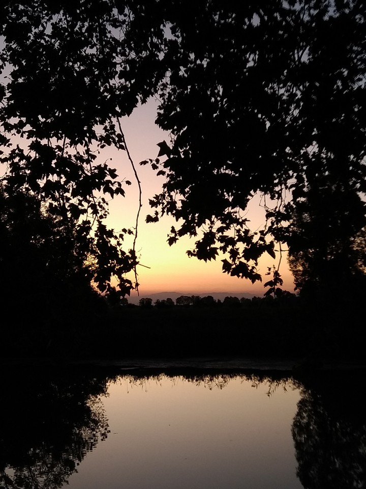 sunset on the river