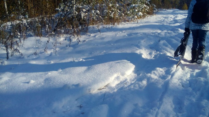 snowboard shadow