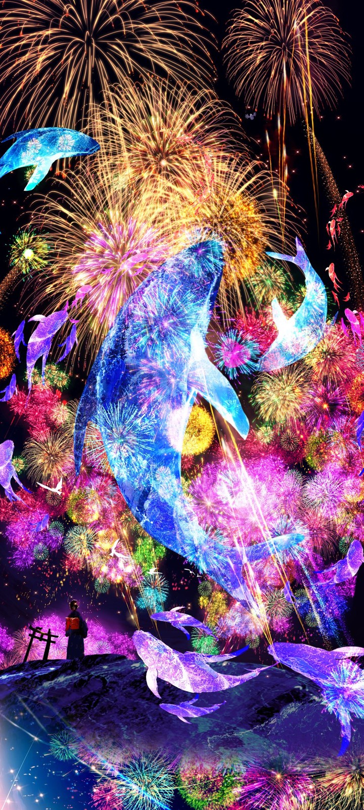 沸遁鯨噴水花火「芸術は爆発だ」※タップ推奨