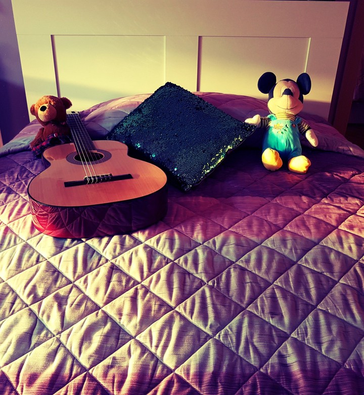 on my bed