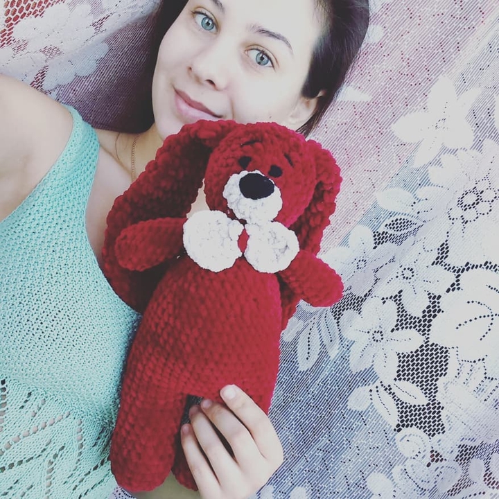 вязаный зайка