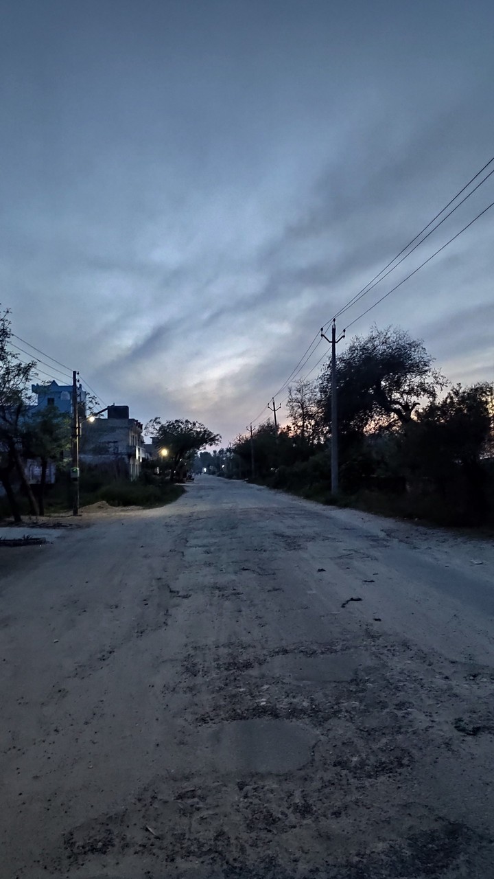 Quarantined, empty road