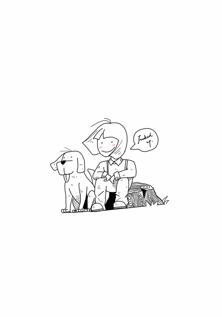 A boy and a dog