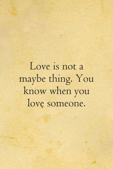 Is love a thing for you?
