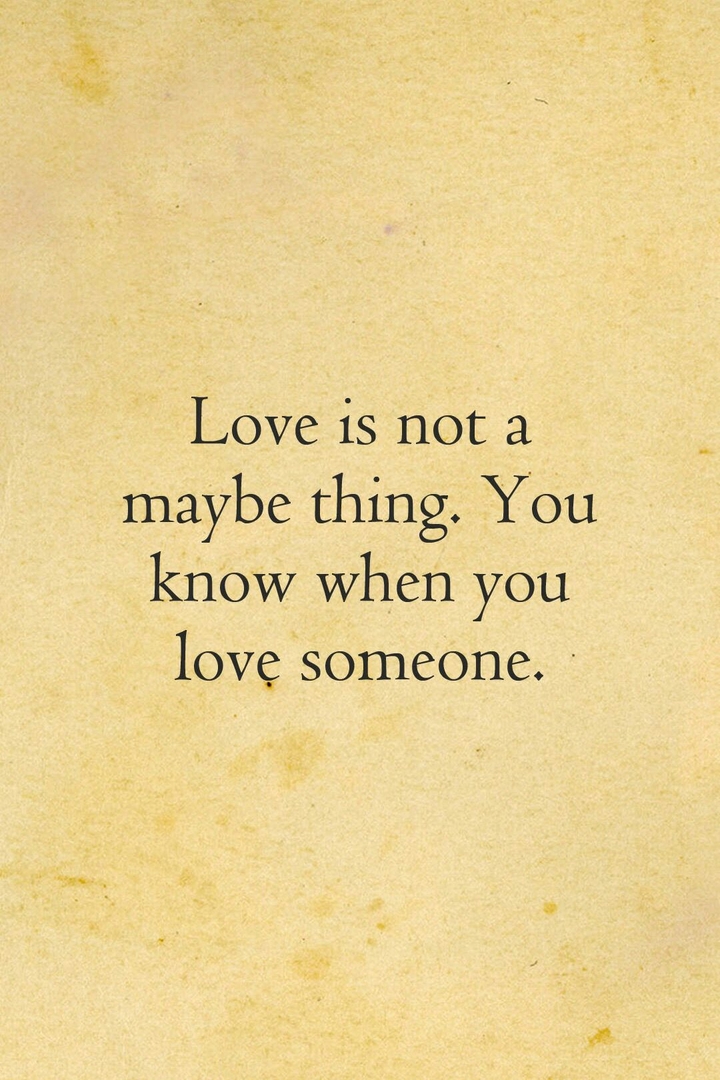 Is love a thing for you?