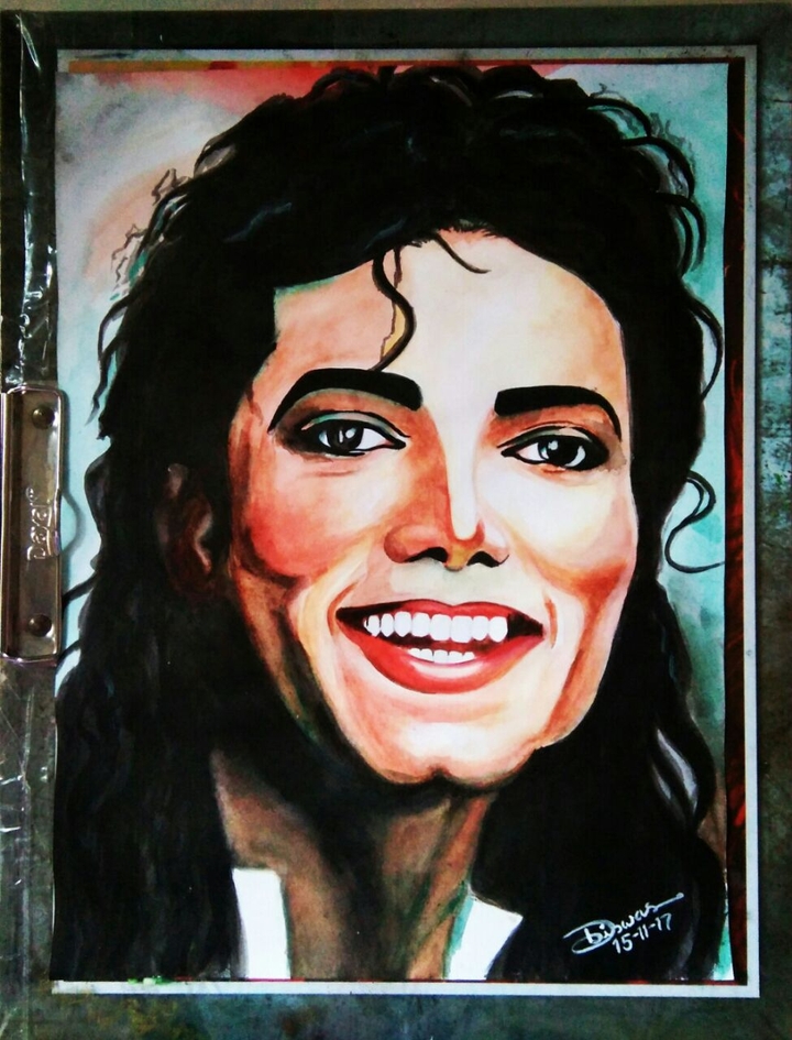 #Art #Painting #PopKing #MJ #DBiswas
