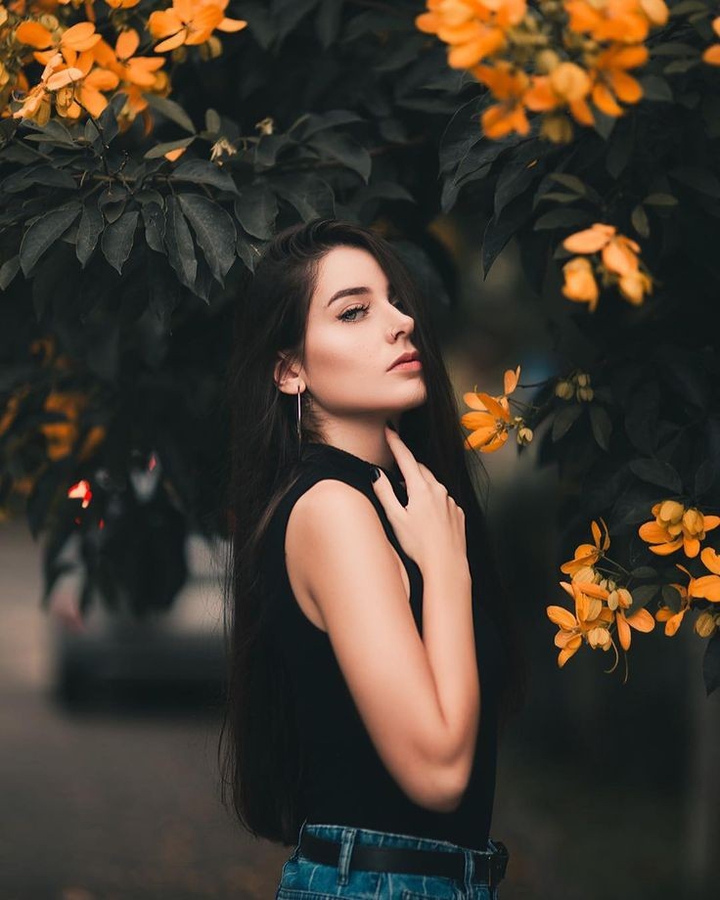 between flowers