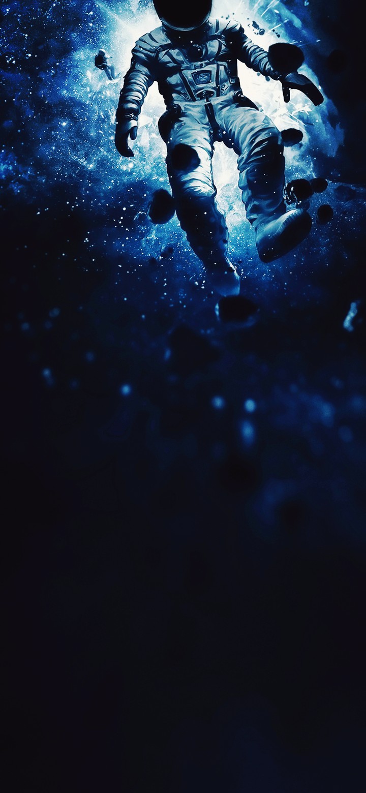 Astronaut Drop notch wallpaper