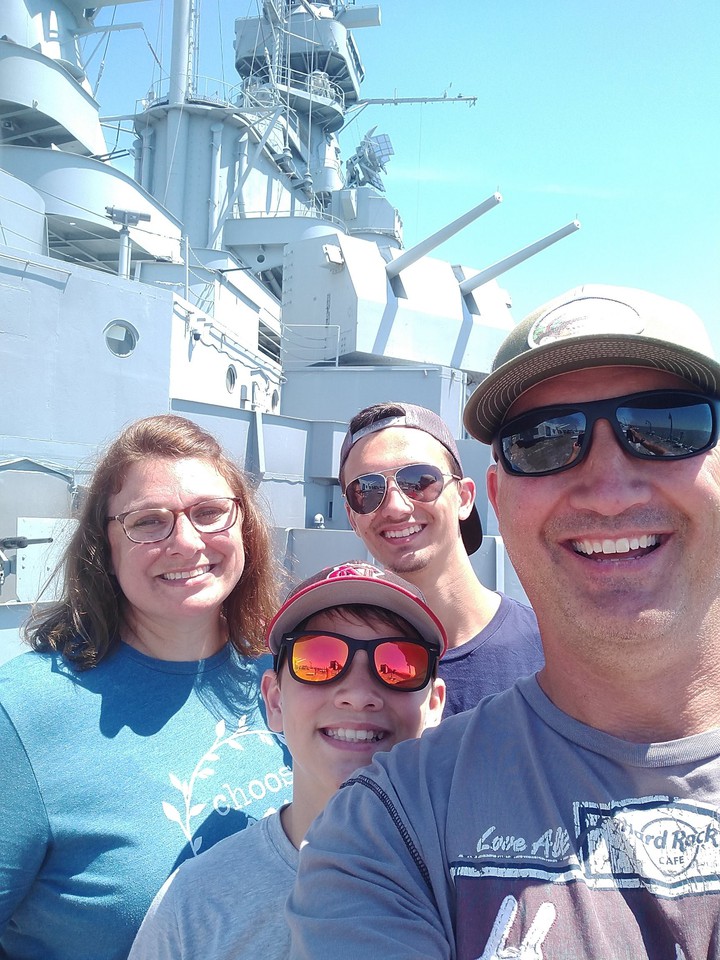 USS Alabama selfie