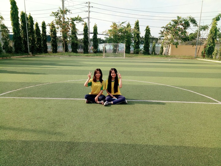 with friend.