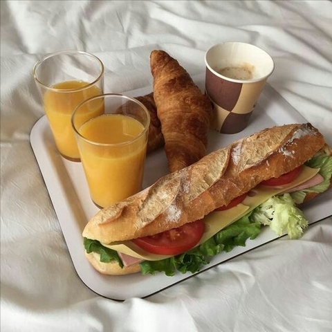 Baguette, brunch achtergronden