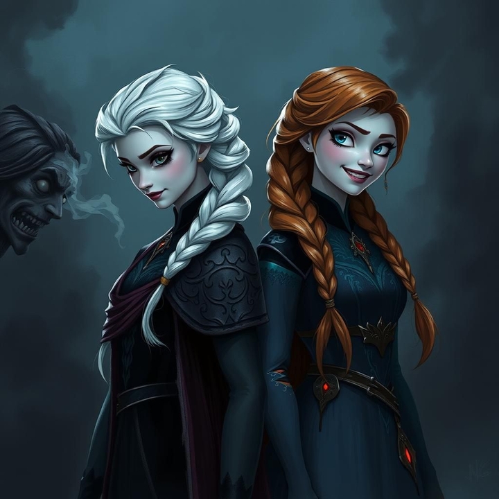 ELSA and ANNA DARK KNIGHTS