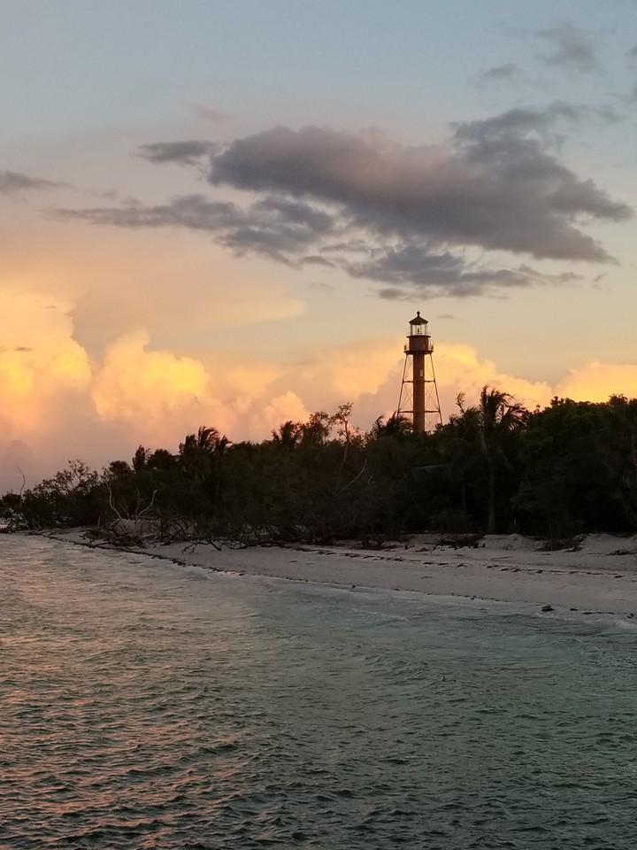 A lighthouse silhouette
