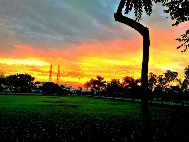 Sunrise but without sun