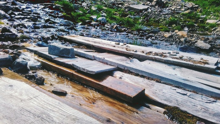 desks on the river