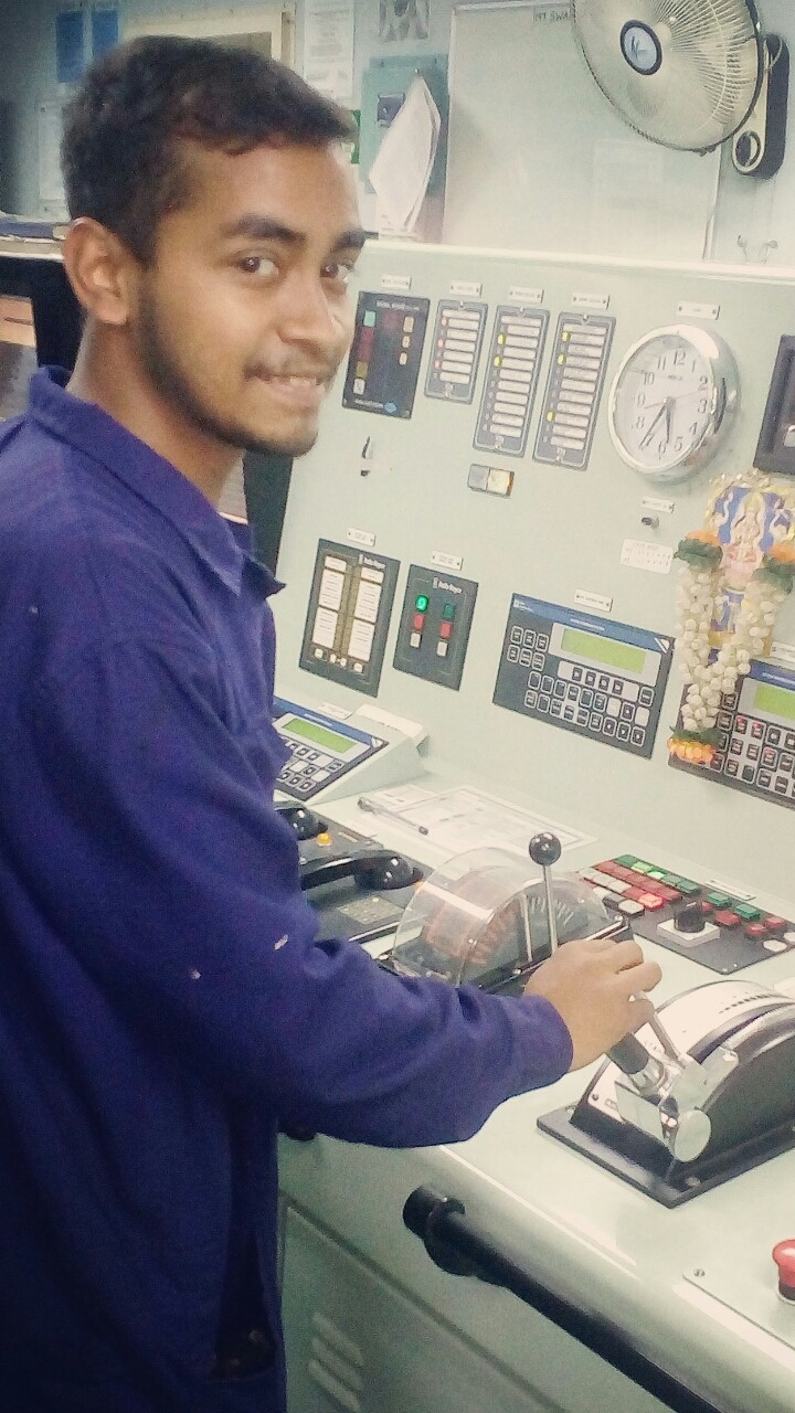 Engine Control Room of our ship